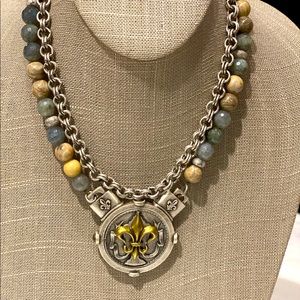 French Kande Double Strand Mediterranean Mix Necklace